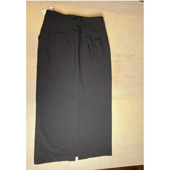EXPRESS Editor Midi Skirt Pencil Career Business Office Black Size 6 NWT-952 - Picture 7 of 9